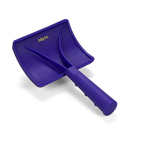 Jelly Pet Universal Slicker Brush for Dogs, Dog Grooming Brush, Remove Tangles/Dead Undercoat, Tuffer Than Tangles, Doodle Huskie Sheep Dog Golden Retriever German Shepherd, Soft Pin, Purple, Large - color: Purple, size: Large (3 in x 4 in) - Pins (Firm)