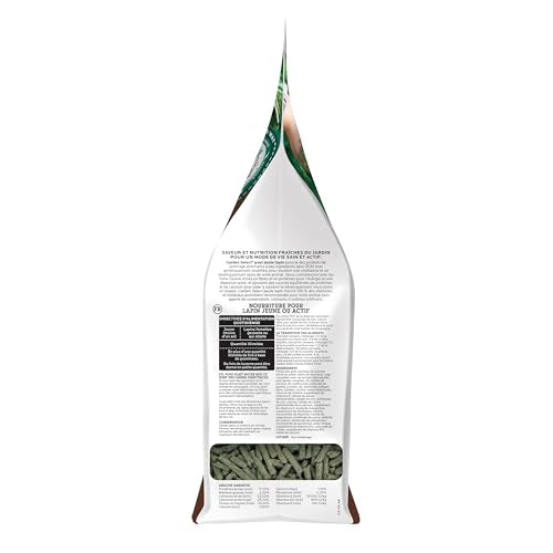 Oxbow Garden Select Young Rabbit Food, High-Fiber Rabbit Pellets, USA, 4 lb | Bunny Food for Young Rabbits, Made with High Fiber Alfalfa, Vitamins & Minerals, Uniform, Prevents Selective Feeding