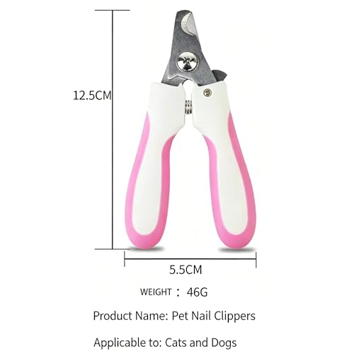 Cat Nail Clippers for Small Pets, Professional Stainless Steel Pet Nail Trimmer with Safety Guard, Sharp Dog & Cat Nail Clipper for Kittens Puppies Rabbits Small Animals