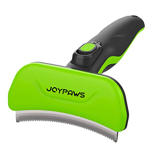 Pet Grooming Brush for Dogs and Cats, Self-Cleaning Undercoat Deshedding Tool, Effectively Reduces Shedding by Up to 95%, Long or Short Hair Remover for Grooming, Green, Hair Brush | Effectively,Reduces Shedding by Up to 95%,Curved Blade,Self-Cleaning,Lon