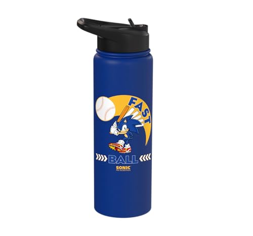 Sonic the Hedgehog - Sonic Fast Ball Stainless Steel Insulated Water Bottle - color: Royal Blue