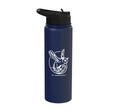 Sugar Glider Line Art Animal Lover Stainless Steel Insulated Water Bottle - color: Navy Blue