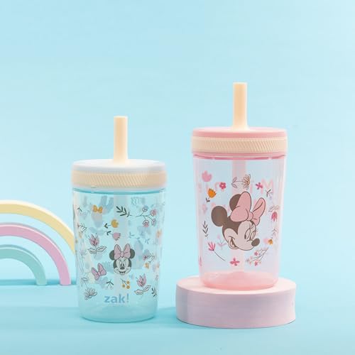 Zak Designs Disney Minnie Mouse Kelso Toddler Cups For Travel or At Home, 15oz 2-Pack Durable Plastic Sippy Cups With Leak-Proof Design is Perfect For Kids (Minnie Mouse) - color: Disney Minnie Mouse
