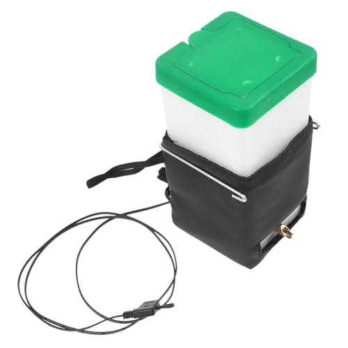 Toddmomy Heated Rabbit Water Bottle Plastic Dispenser 7.08 in | No Freeze Winter Pet Thermostat, For Outdoor Bunny Hutch & Guinea Pig Cage, Leakproof Gravity Feeder, Green Lid Cover