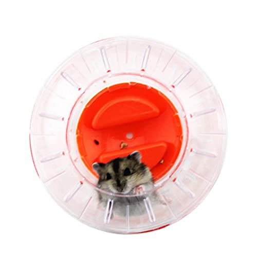 Mini New Cute Dwarf Hamster Running Ball 4.7 Inches Crystal Ball for Hamsters Small Silent Exercise Wheel Small Cage Accessories Suitable for Hamsters Less Than 4 inches 10 cm in Length (Pink) - color: Pink