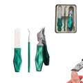 Angled Nail Clippers Green Eagle Beak Oblique Slanted Curved Thick Professional Nail Clippers for Women Adult Men Ingrown - style: Modern