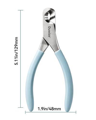 Dog Nail Clippers - All-Steel Material, Large Opening, New Non-Slip Rubberized Handle, Built-in Spring, No Fur Pinch, Professional Pet Nail Trimmers for Small to Medium Dogs and Cats (Blue) - style: blue