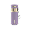 Contigo AutoSeal 16 oz Stainless Steel Vacuum-Insulated Water Bottle with Leakproof Push-Button Spout & Lock, Carry Strap, BPA-Free & Lead-Free, Dishwasher Safe - color: Purple Carrot Champagne, size: 16 Ounces