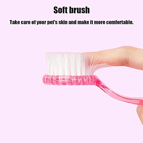 2Pcs Hamster Brush and Comb, fit Guinea Pig, Ferrets, Rats, Bunny - color: Pink