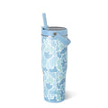 Swig Life 30oz Leakproof To-Go Tumbler with Handle, Saltwater Camo | Leakproof Lid - Triple Insulated Stainless Steel - Handle & Straw Included - Cup Holder Friendly - Dishwasher Safe - color: Saltwater Camo