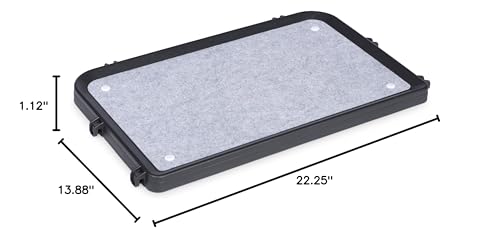 Prevue Pet Products Replacement Platform Shelf - Mounted Replacement Perch for Indoor Cat Cages, Machine Washable Felt Pad, Floating Cat Shelves for Climbing, Compatible with Prevue Cages - Black