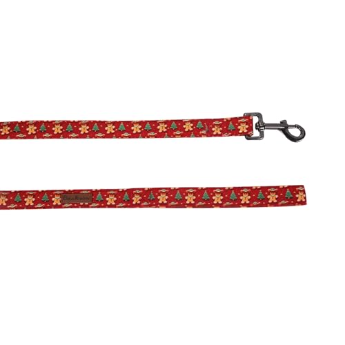Dog Leash, Christmas Dogs Leashs Gingerbread Man Holiday Adjustable Dog Leash for X-Small Boys and Girls Dogs - color: Green-Hatted Gingerbread Man, size: X-Small (Pack of 1)