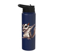 Sugar Glider, Dabbing | Kids, Girls, Boys | Sugar Glider Stainless Steel Insulated Water Bottle - color: Navy Blue