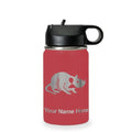 LaserGram Personalized 12oz Water Bottle, Rat (Maroon) | Engraved Gift, Vacuum Insulated Stainless Steel, Flip-Top Straw Lid, Laser Engraved With Your Name - color: Maroon, size: 12 Ounces