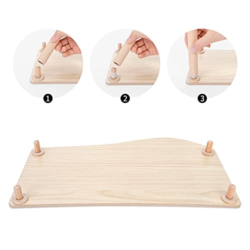 Niteangel Hamster Play Wooden Platform: Wave - 15.7" L x 9" W - 7" H | Can Maximizes Cage Space & Enriches Pet environment for Dwarf Syrian Hamsters Gerbils Mice Degus or Other Small Pets - size: Wave - 7'' Height