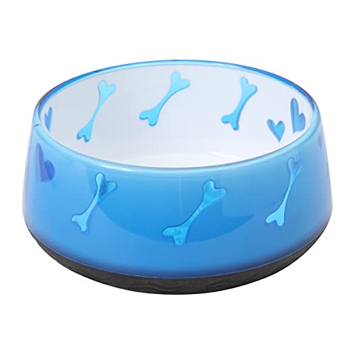Dogit Non-Skid Dog Food and Water Bowl, Blue | BPA-Free Dog Dish, 4.9 in by 12 cm - color: Blue