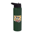 Womens Girls Cute Kawaii Japanese Ramen Sugar Glider Lover Stainless Steel Insulated Water Bottle - color: Dark Green