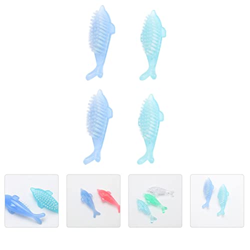 4pcs Manicure Tool Animal Shaped Nail Brush Multipurpose Nail Surface Powder Brush Random Color
