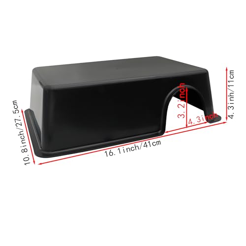 Extra Large Reptile Hide Box Cave, Plastic Hideout for Leopard Gecko, Snake | Ball Python, Corn Snake, Lizard, Guinea Pig & Small Animals - size: XXL 2 Pcs