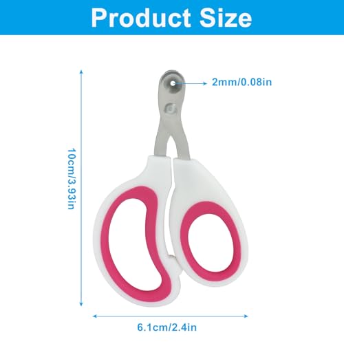 Cat Nail Clippers, Pet Nail Clippers, Dark Pink | Cat Claw Trimmers - color: Pink, size: Single Hole