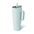 BrüMate Era Flip 40oz Tumbler with 100% Leakproof Covered Straw Lid | Hygienic Covered Straw | Insulated Stainless Steel Water Bottle with Handle | Cup Holder Friendly | BPA-Free (Blue Agave) - color: Blue Agave, size: 40 Ounces