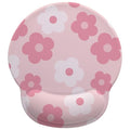 Pink Flowers Mouse Pad with Gel Wrist Support, Smooth Surface Ergonomic Mouse pad, Non-Slip Pain Relief Desk Mat for Gaming, Work & Office Desktop 8 - color: Flowers 8