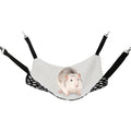 Wontee 2 Pack Small Animal Hammock Soft Fleece Sleeping Bed for Mice Rat Chinchilla Guinea Pig Ferret Kitten Cat Rabbit (M: 13.76x13.76inch, Black White Dot) - size: M 13.4" x 13.4"