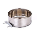 JiangYanus Stainless Steel Hanging Pet Bowls, Dog Crate Food and Water Bowl | Metal Coop Cups with Clamp Holder Detachable Cage Kennel Bowl Feeder Dish for Dogs Cats Birds Ferret Rabbit and Small Animals - color: 7.1" x 2.6"
