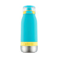 Ello Emma 14oz Insulated Stainless Kids Water Bottle with Straw, Sky | Insulated stainless steel kids water bottle with straw, leakproof locking lid, carry handle, and cold drinks for school - color: Sky