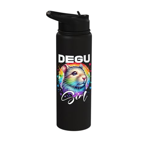 Degu Girl Degu Stainless Steel Insulated Water Bottle - color: Black
