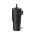 BrüMate Resa 25oz 100% Leakproof Travel Tumbler w/Handle & Straw | Flexible SoftSip Straw | Silicone Sleeve for Durability | Stainless Steel | Cup Holder & Travel Friendly Water Bottle (Matte Black) - color: Matte Black, size: 25 oz