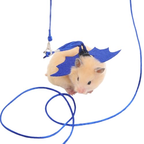 Small Animal Harness and Leash Set for Hamsters, Lizards, and Bearded Dragons - Secure, Adjustable, and Comfortable Walking Accessory (Blue) - color: Blue