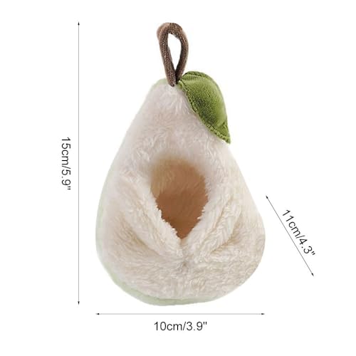MiOYOOW Sugar Glider Sleeping Pouch, Warm Plush Hamster Hammock Cage Hanging Small Animals Hideout Nest for Guinea Pig Squirrel Ferrets Winter