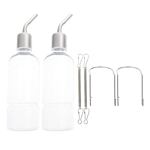 POPETPOP Hamster Water Bottle - Guinea Pig & Bunny No Drip Hanging Water Feeder for Small Animals