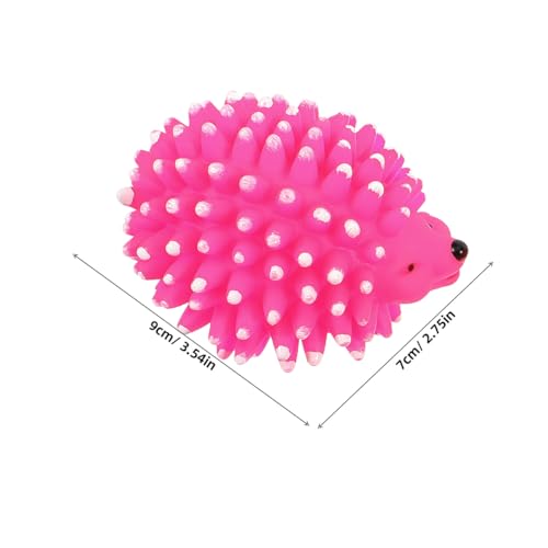 FRCOLOR Hedgehog Dog Squeaky Toys 2 Pcs Pet Molar Toys Latex Chew Toys for Puppies Interactive Teething Toys for Dental Care Cartoon Pet Toys 3.54 X 2.75 X 2.36 in