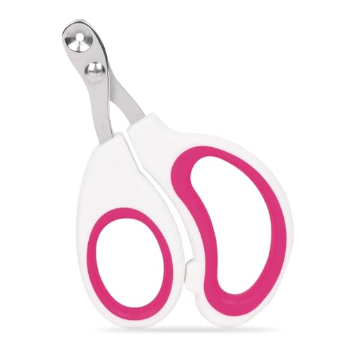 Cat Nail Clipper with Circular Cut Hole, Avoiding Excessive Cutting, Suitable for Beginners. It Can Also be Used for Small Animals Such as Birds, Hamsters, Guinea Pigs, Etc. (Magenta) - color: Magenta