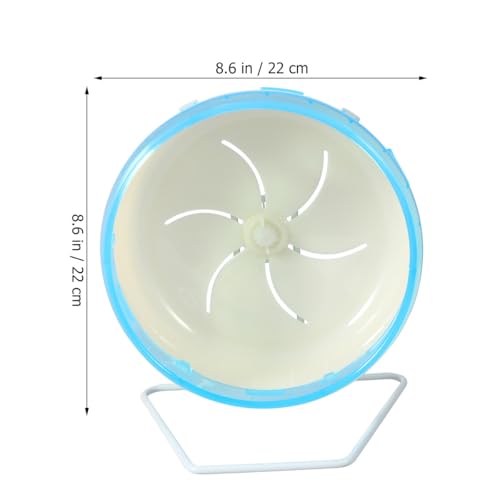 Abaodam Squirrel Exercise Wheel with Stand 22cm Blue Silent Running Wheel for Hedgehogs and Small Animals