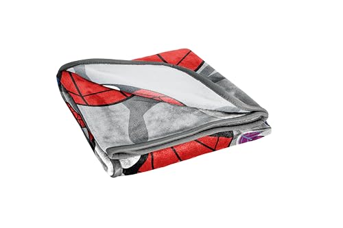 Jay Franco Spidey & His Amazing Friends Plush Throw Blanket - Measures 50 x 60 Inches - Kids Super Soft Fleece Bedding Features Ghost Spider Gwen & Miles Morales - color: Multi - Spidey & Friends
