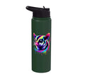 Dripping Paint Art Sugar Glider Sugar Gliders Stainless Steel Insulated Water Bottle - color: Dark Green