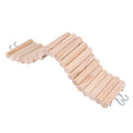 Hamster Ladder Bridge Wooden Hamster Chew Toy Small Animal Climbing Ladder for Cage Easy Hang Hooks Supports Balance and Coordination 15.74 X 2.95 X 0.39 in
