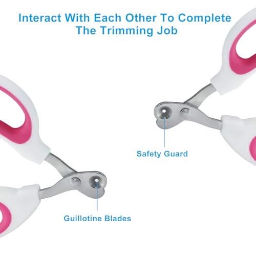 Cat Nail Clippers, Pet Nail Clippers, Dark Pink | Cat Claw Trimmers - color: Pink, size: Single Hole