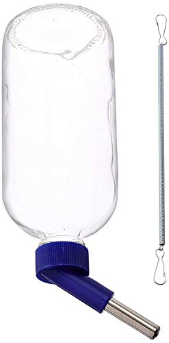 Lixit Glass Water Bird Bottles for Conures, African Greys, Quakers, Senegals,Canaries, Cockatiels, Finches, and Other Small Birds (16oz Pack of 2)