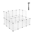 SONGMICS Guinea Pig Playpen with Dense Ramp, Indoor Rabbit Run Hutch Cage, Large Exercise Enclosure with Stairs, DIY Plastic Modular Fence for Hamster, Pet, Small Animals, White ULPC004W01 - color: White, style: 20 Panels - 56.3"L x 42.5"W x 36.2"H