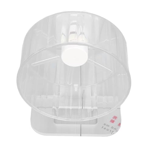 Hamster Exercise Wheel, Clear Acrylic Wheel with Stand for Small Animals (S) - size: S, style: small /