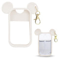 Mouse Design Silicone Case Compatible with Touchland Hand Sanitizer Spray 1 fl oz, Silicone Protective Case Holder with Keychain for Power Mist and Glow Mist, White - color: Cream White