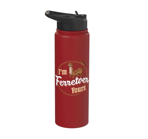 I'm Ferretver Yours Ferret Pet Animal Funny Ferret Stainless Steel Insulated Water Bottle - color: Red