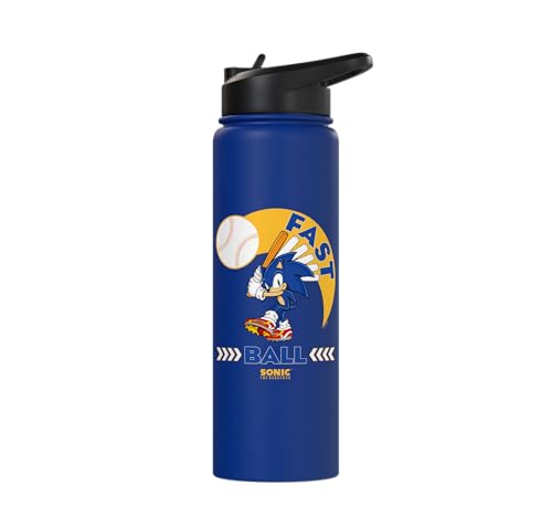 Sonic the Hedgehog - Sonic Fast Ball Stainless Steel Insulated Water Bottle - color: Royal Blue