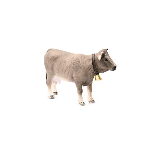 Schleich Farm World - Braunvieh Cow Toy Figurine - Kids Ages 3+ | 13874 | Farm Animal Figurine, Realistic Animal Toys, Barn Toy for Kids 3+, Screen-Free Imaginative Pretend Play, Montessori Toy - style: Braunvieh Cow