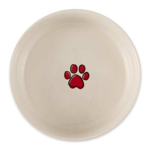 Bone Dry Ceramic Food Bowls, Non-Slip & Dishwasher Safe, Large Set, 7.5x2.4 Eat/Drink - color: Eat/Drink, size: Large Set, 7.5x2.4"