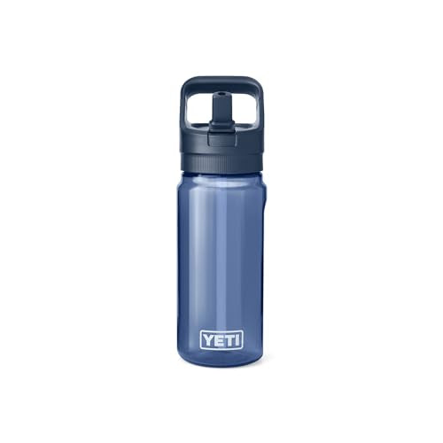 YETI Yonder 600 ml/20 oz Water Bottle with Yonder Straw Cap, Navy - color: Navy, size: 20 Ounces